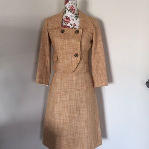 Celine Tan Midi Dress and Jacket Set